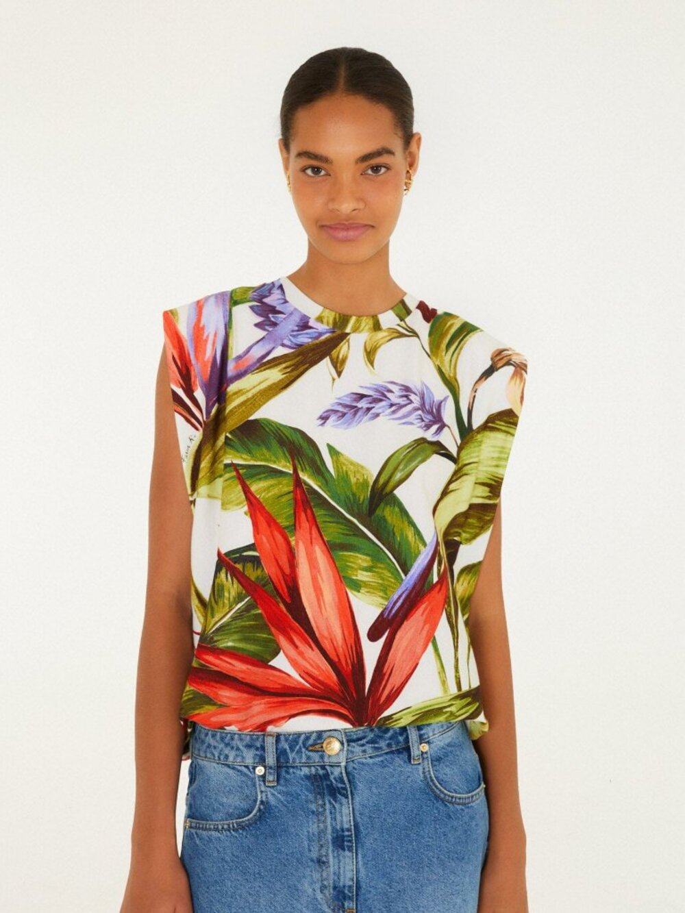 Sand Florart Tshirt Blouse